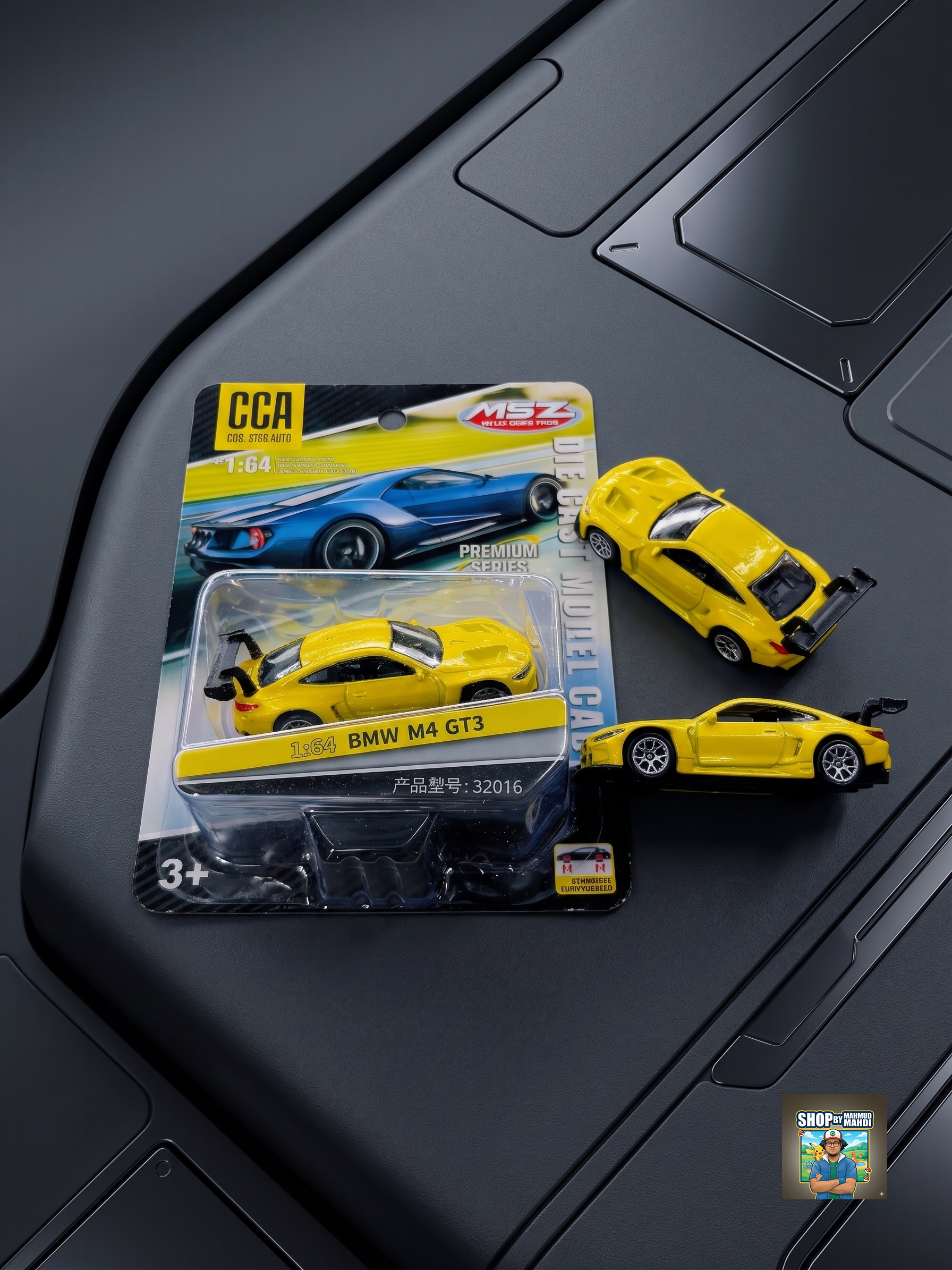 CCA 1:64 - BMW M4 GT3 Model Car (Yellow)